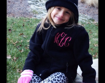 Personalized Youth Fleece Jacket Embroidered Monogram Included/Birthday Gift/Christmas Gift/Monogrammed Youth Jacket