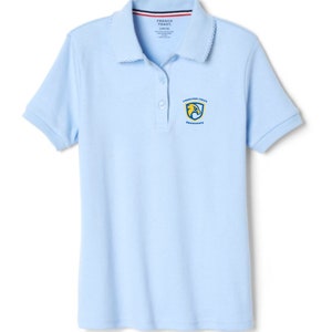 May include: Light blue short-sleeved polo shirt with a white collar and a small embroidered logo on the left chest. The logo is a shield with a golden eagle and the text "FORDHAM CREEK ELEMENTARY".