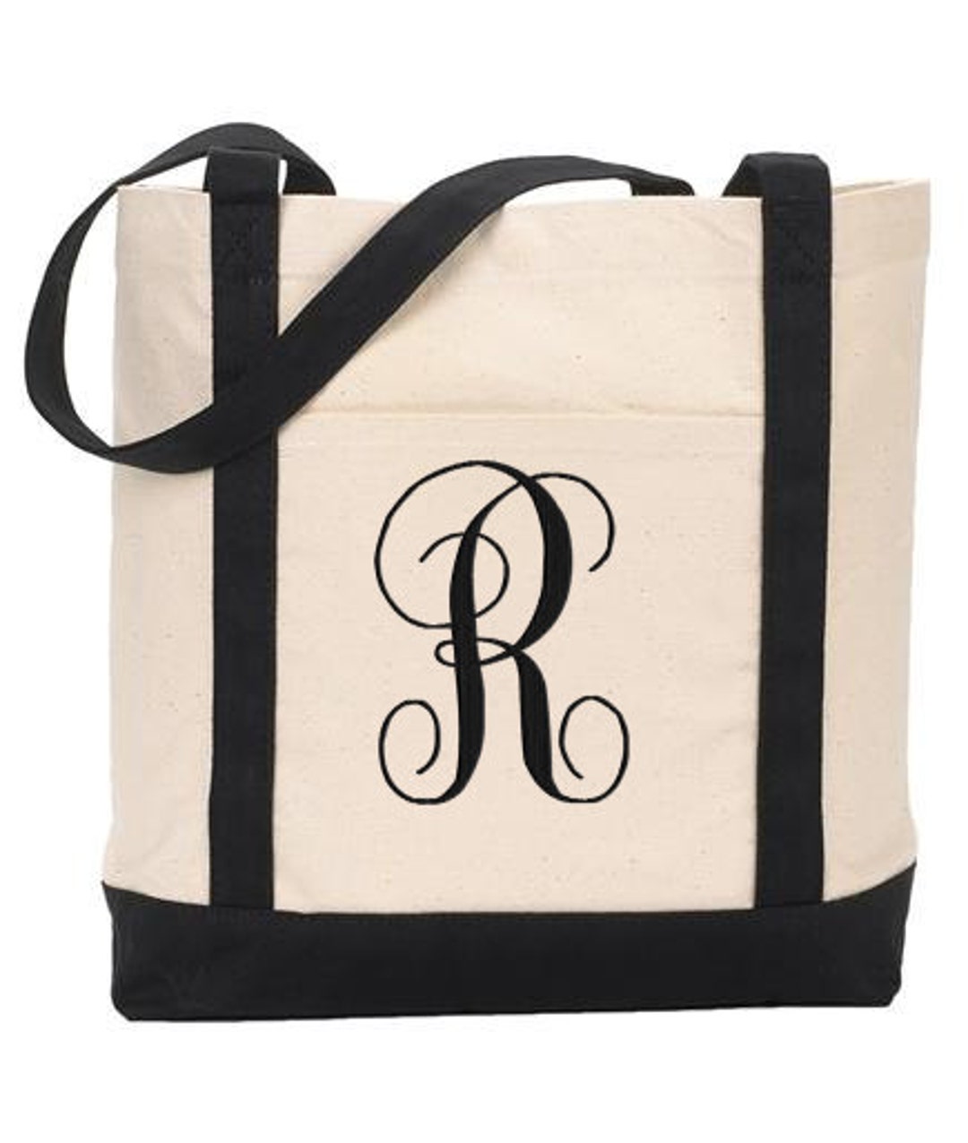 Monogrammed Tote Bag Personalized Custom Embroidery - Etsy