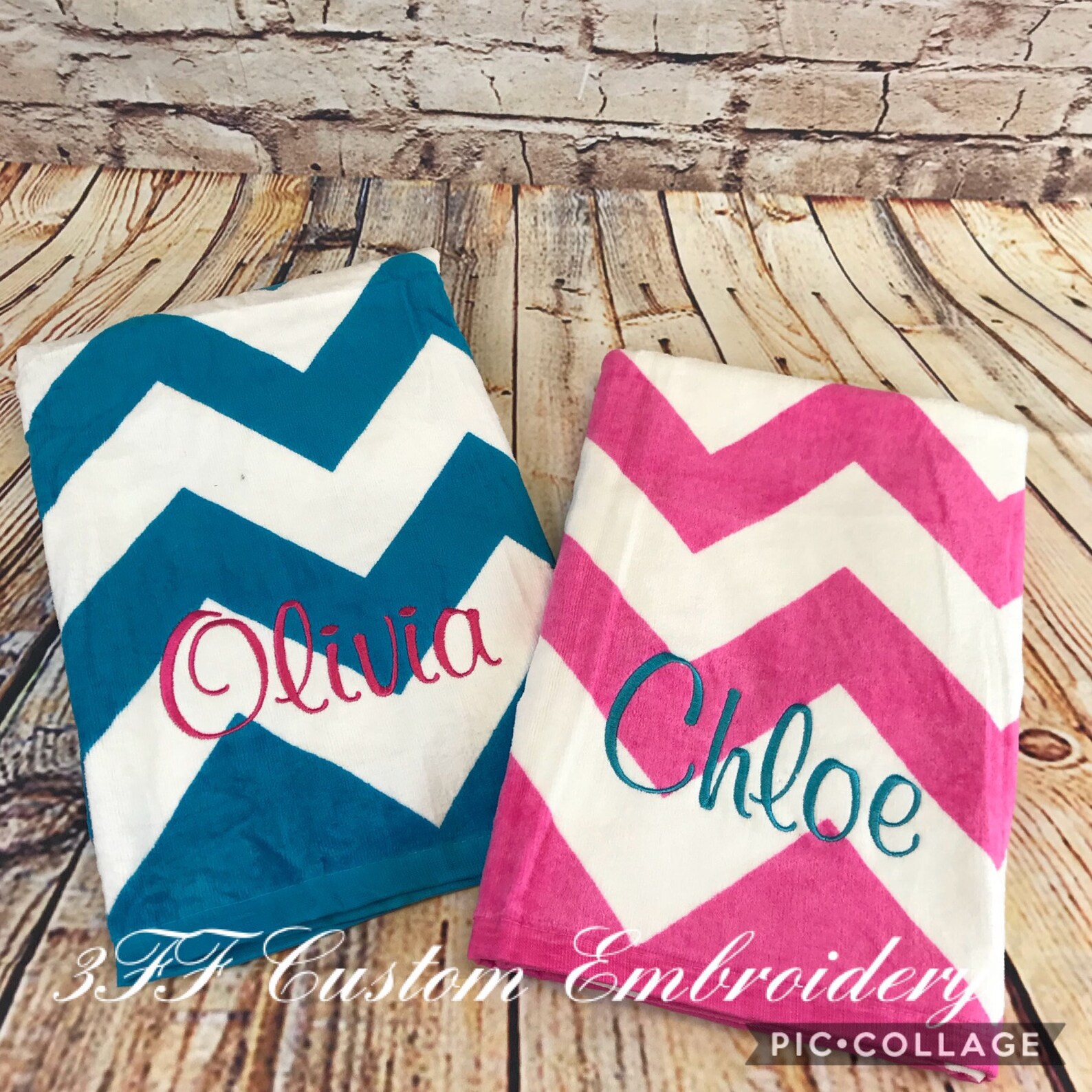 Personalized Velour Beach Towel Name or Monogram Etsy