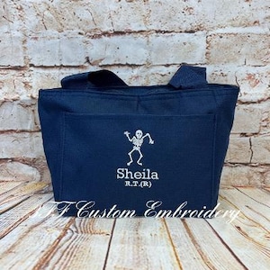 Personalized Skeleton Radiologist Insulated Lunch Tote Bag/Radiology Tech/Nurse/Doctor/RDMS/CT/ARDMS/Skeleton