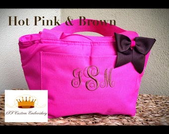 Personalized Monogrammed Insulated Lunch Tote/School Lunch Bag/Kids Lunch Bag/Insulated Cooler Bag