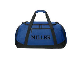 Personalized Embroidered Large Rec Duffel Bag/Custom Duffel Bag/Gift for Him/Gym Bag/Sports Bag/Large Athletic Duffel/Oversized Travel Bag
