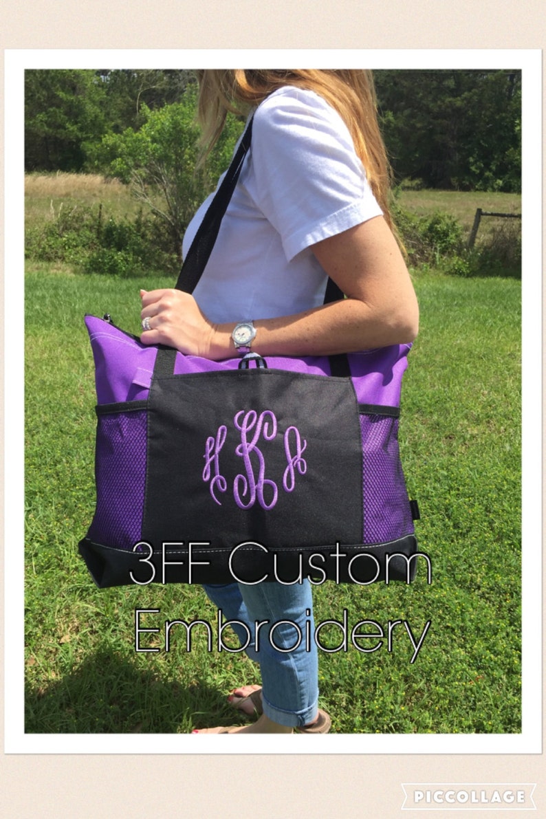 Personalized Select Tote Lots of Colors to Choose from Custom Embroidery Makes a Great Gift/Custom Wording on Tote Bag/Personal Gift image 2