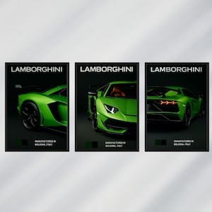 Lamborghini Aventador SVJ Poster Set: Car Model Wall Art (Digital Download