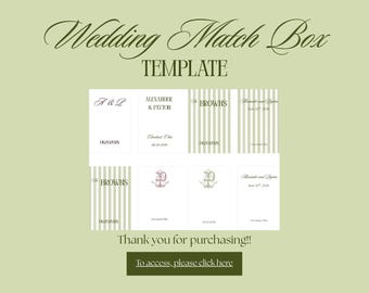 Hochzeit Streichholzschachtel Vorlage