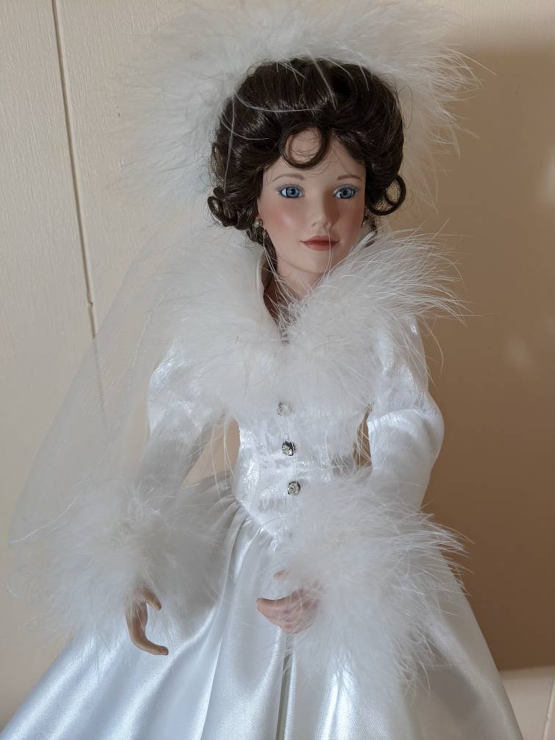 Ashtondrake Porcelain Bride Doll Winter Romance Etsy