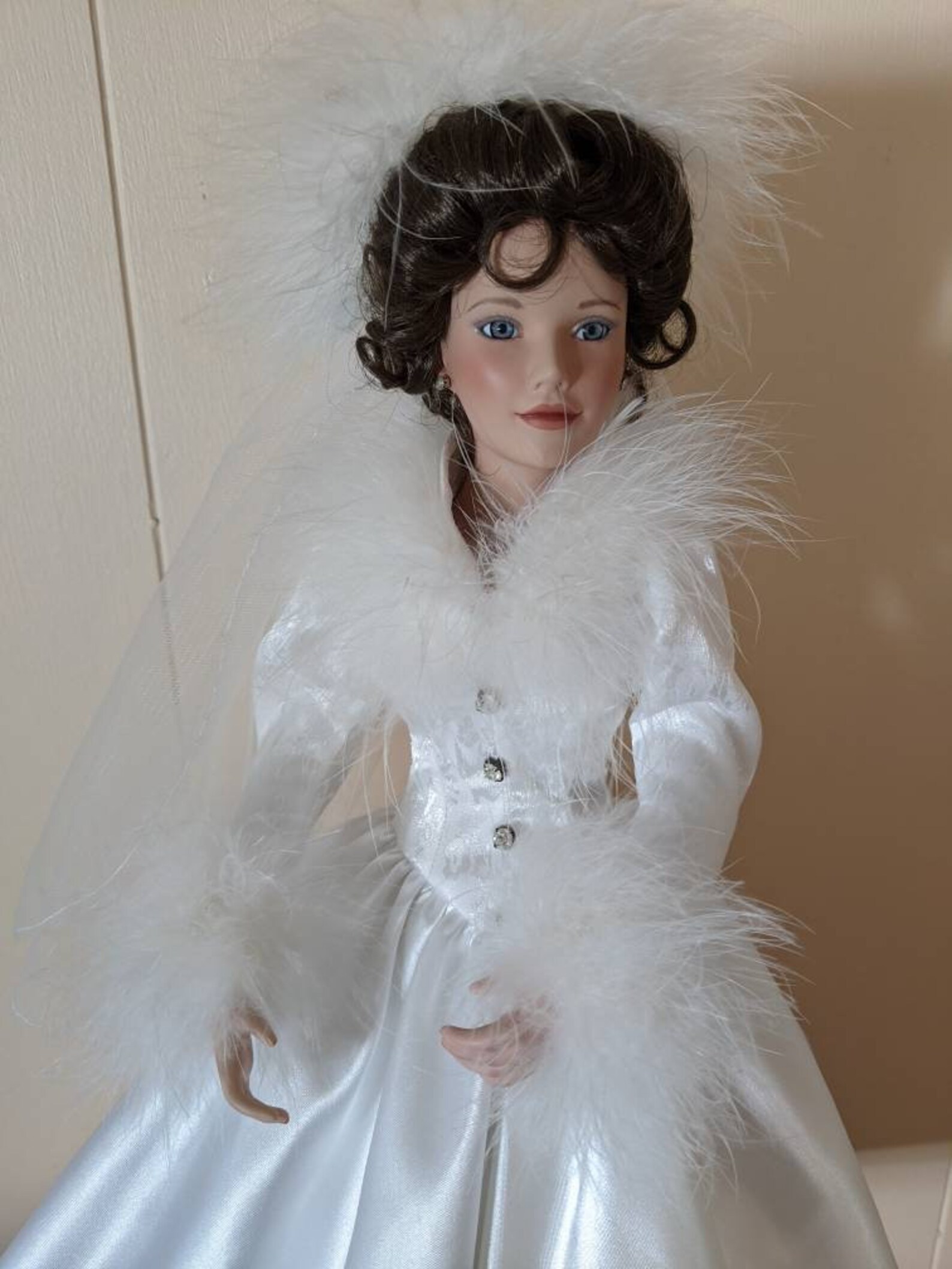 Ashtondrake Porcelain Bride Doll Winter Romance Etsy