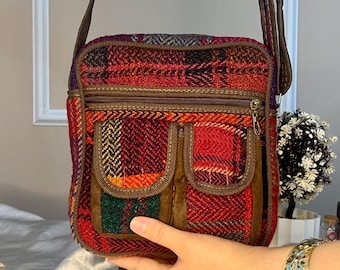 Handmade Carpet Cross Body Bag, Bohemian Small Crossbody Purse, Vintage Hobo Messenger Shoulder Bag,Bohemian Shoulder Bag,Boho Bag