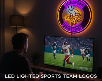 Custom NFL Teams LED Sigs: Personalized Lighted LED Wall Art