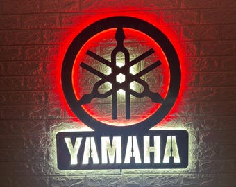 Custom *Yamaha LED Wall Sign, Soccer Logo Light for Man Cave Decor