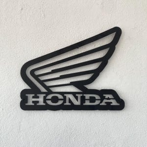 Custom Honda Motorcycles Logo Metal Wall Art, Honda Motorcycle Brand Wall Decor for Garage Workshop Office or Man Cave, Biker Gift Idea