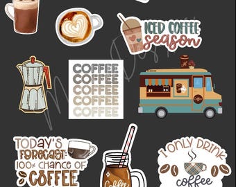 Pack d'autocollants Coffee Addict