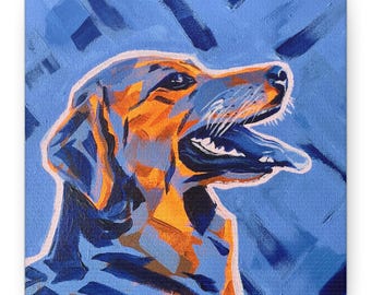 Canvas Print, Golden Retriever Painting, Wall Art Decor, Dog Lover Gift, Animal Artwork, Pet Portrait