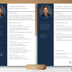 Resume Template Canva German Editable CV Design Cover Letter Modern ...