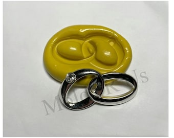 Silicone mold Engagement Rings mould- flexible silicone push mold / craft/ dessert/ mini food /resin/jewelry and more..