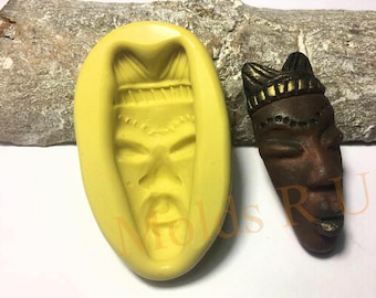 Goddess face altered art face art deco flexible silicone mold