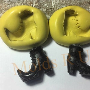 Witches boots face mold- flexible silicone push mold / craft/ dessert/ mini food / soap mold/ resin/jewelry and more...