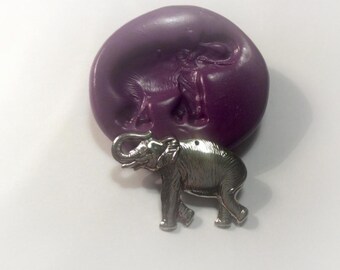 Molde de elefante- molde de empuje de silicona flexible Fondant / decoración de pasteles / artesanía / postre