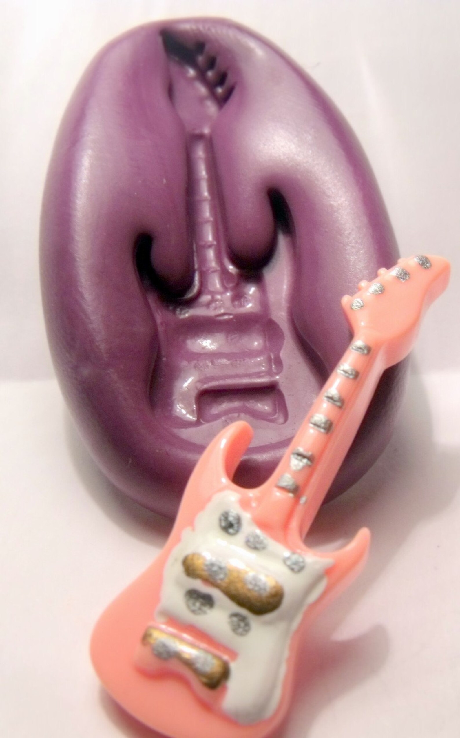 Kawaii Electric Guitar Mold Flexible Silicone Push Mold / Etsy