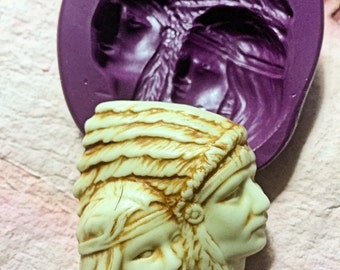 Native couple  flexible silicone mold / mould