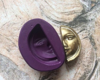 Half Moon Face flexible silicone mold
