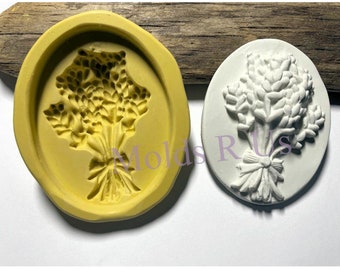 Silicone Mold Bouquet of lavender flowers flexible silicone push mold / craft/ resin/jewelry and more...
