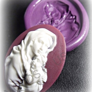 Mary and child flexible silicone mold / mould