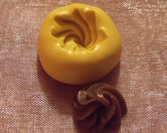 cup cake top/ frosting- flexible silicone push mold / craft/ dessert/ mini food / soap mold/ resin/jewelry and more..