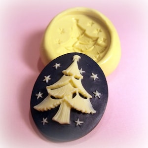 Cameo kerstboom flexibele siliconen schimmel / mould