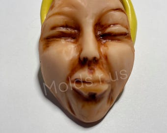 Spiritual doll art  face flexible silicone mold