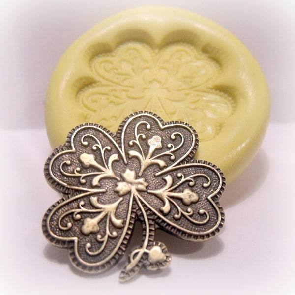 LACEY SHAMROCK silicone push mold / craft/ dessert/ mini food / resin/jewelry and more....