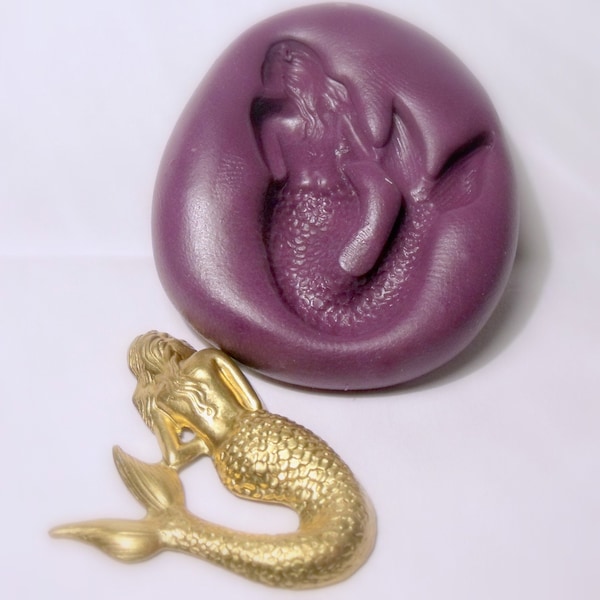 mermaid mould- flexible silicone push mold / craft/ dessert/ mini food / resin/jewelry and more..