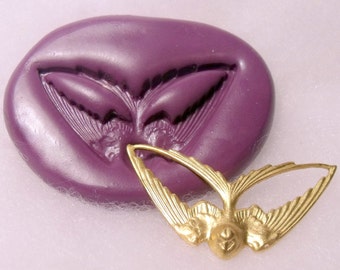 barn swallow flexible silicone push mold / craft/ dessert/ mini food / soap mold/ resin/jewelry and more..