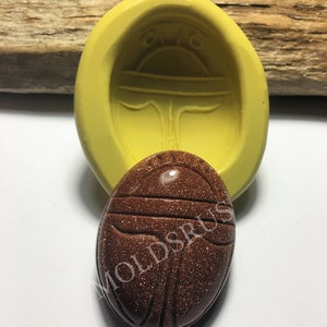 EGYPTIAN SCARAB BEETLE mold- flexible silicone push mold / craft/ dessert/ mini food / soap mold/ resin/jewelry and more......