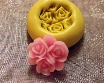 spray of roses- flexible silicone push mold / craft/ dessert/ mini food / soap mold/ resin/jewelry and more.