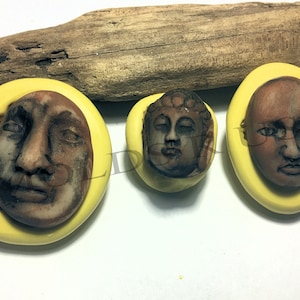 Silicone mold Face molds set of 3 flexible silicone mold / mould