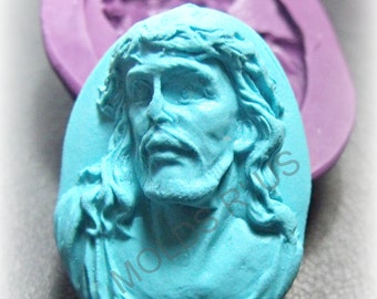 Jesus Cameo Flexible silicone mold / moud 40 x 30