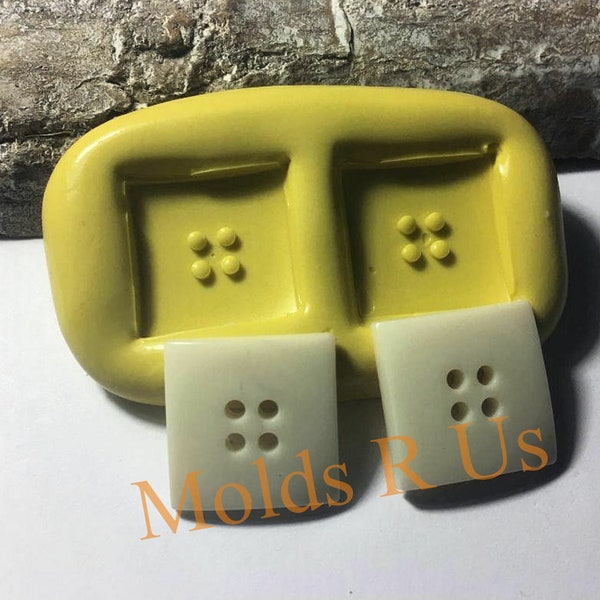 Square button mold- flexible silicone push mold / craft/ dessert/ mini food / soap mold/ resin/jewelry and more..