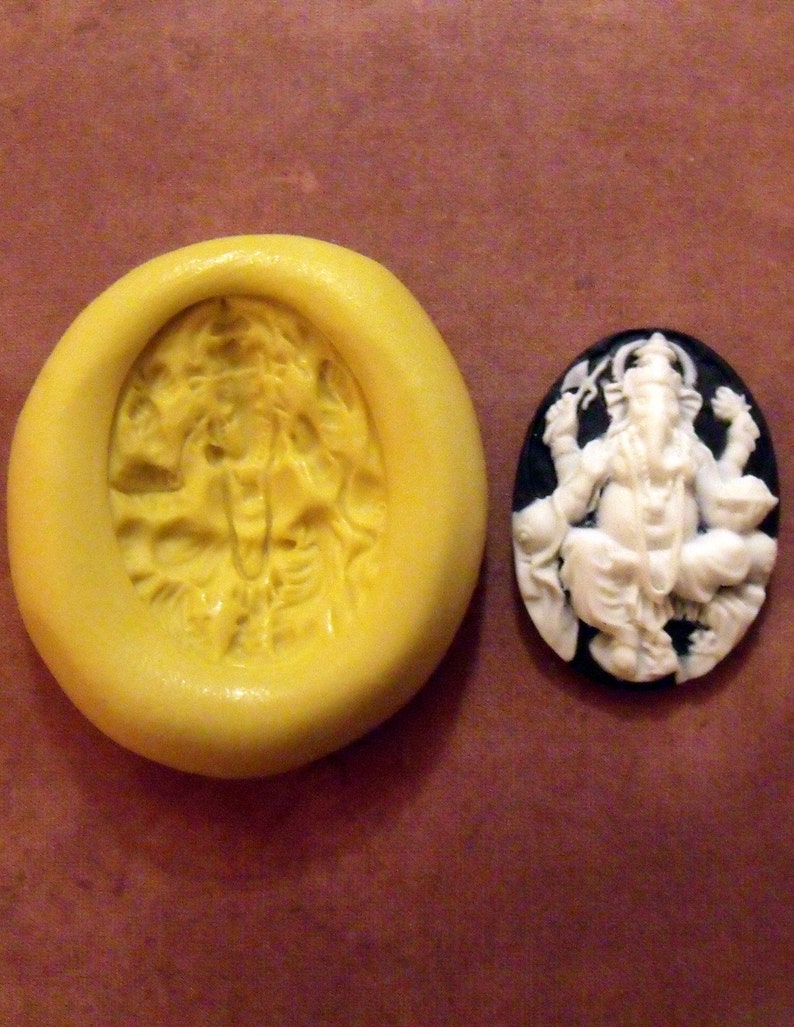 Ganesha: Lord of Success flexible silicone mold /mini food/ jewelry/ resin/ wax and more.... image 1