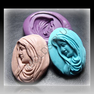 Moeder Mary cameo flexibele siliconen mal / mould