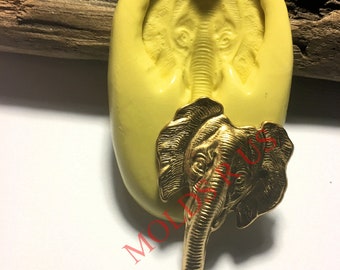 Molde de silicona flexible con forma de cabeza de elefante