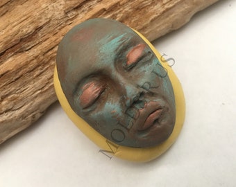 Face altered art face art deco flexible silicone mold