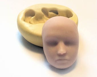 Male Face flexible silicone mold / chocolate mold/ wax/ fondant