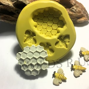 eoocvt Bee Honeycomb Cake Mold Mould Soap Mold Silicone Flexible Chocolate  Mold (Orange)