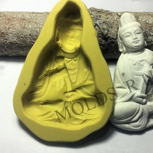 Buddha Mold- flexible silicone push mold / craft/ dessert/ mini food / soap mold/ resin/jewelry and more..