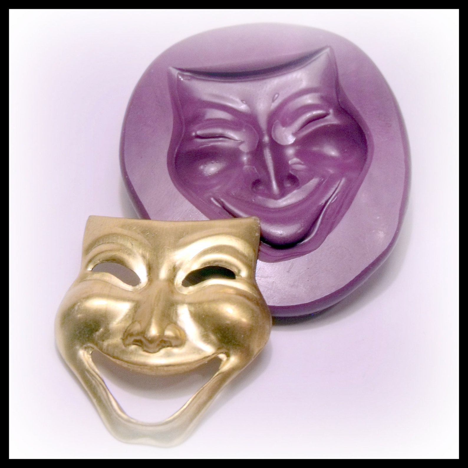 Large Theatrical Drama Mask Molds Flexible Silicone Push Mold Etsy