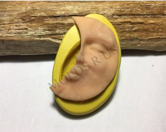 Half Moon Face flexible silicone mold