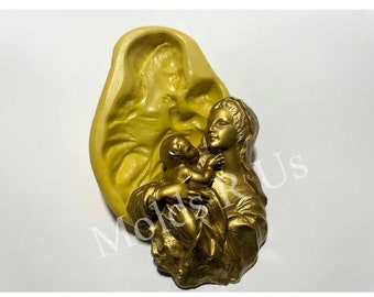 Silicone Mold  Mother and Child- flexible silicone push mold