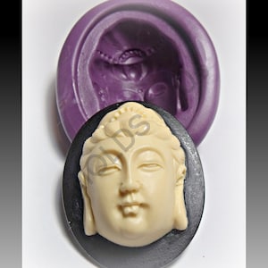 Boeddha Cameo flexibele siliconen mal / mould 40 x 30